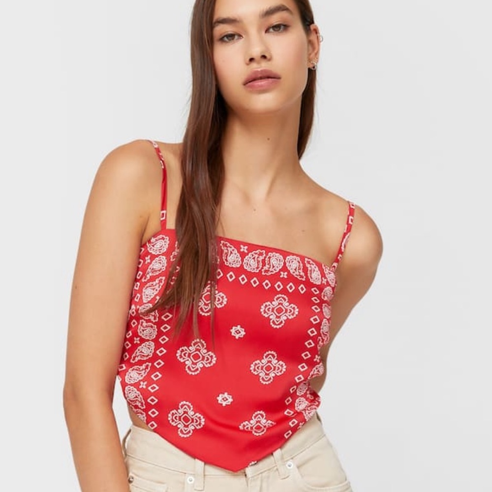 Stradivarius Sateen Bandana Top